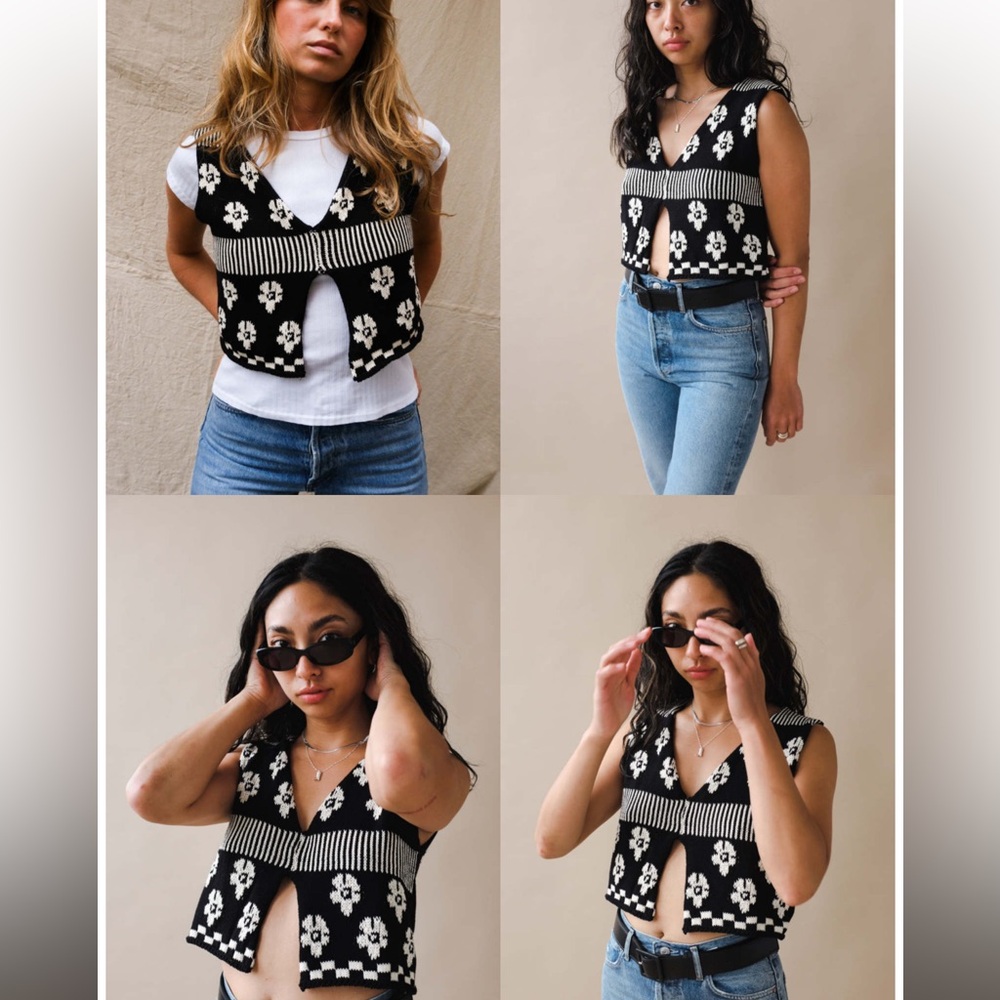 TACH Clothing Lorenza Knit top - Black/White